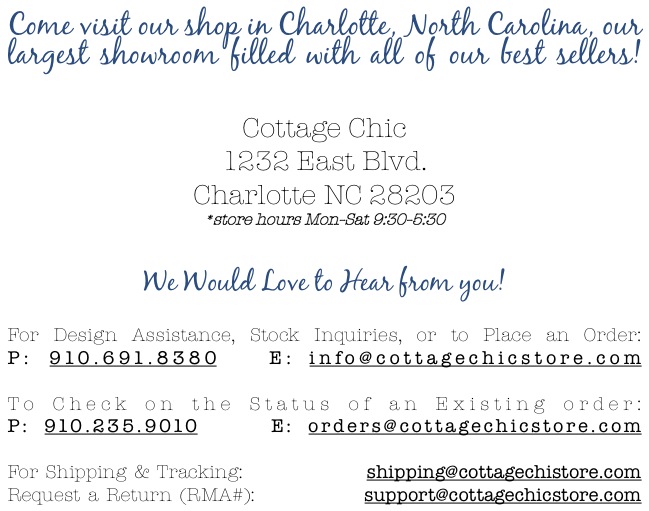 Cottage Chic Contact Us