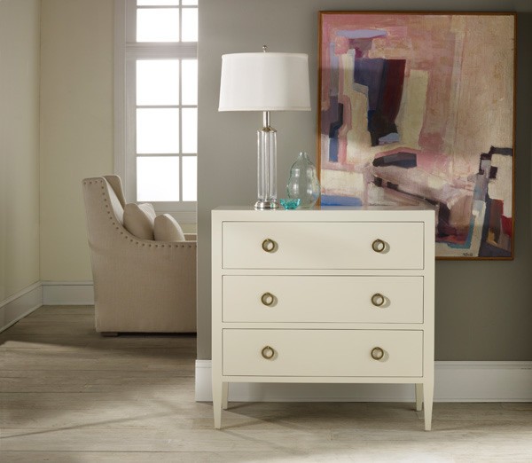 Modern History Painted Three Drawer Chest Legs