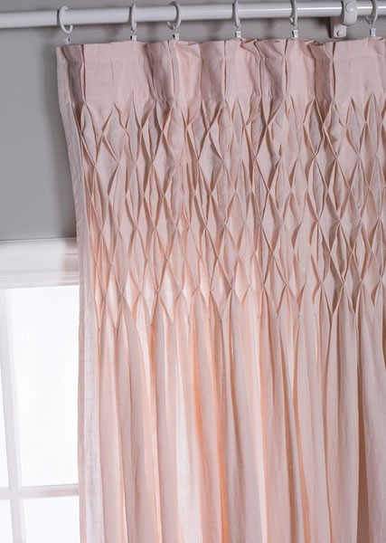 Smocked Curtain Pom Pom Linen Voile