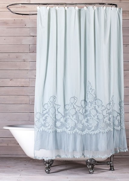 Caprice Shower Curtain Pom Pom