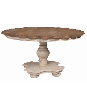 French Country Furniture Dining Tables Scalloped Round
