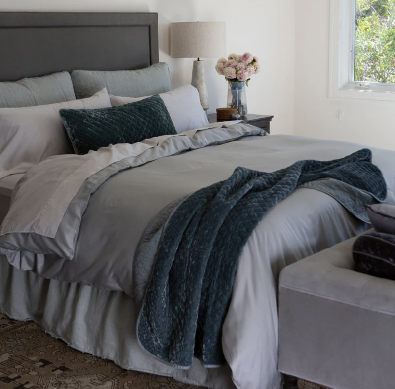 Silk Velvet Throw Blanket Bella Notte Linens