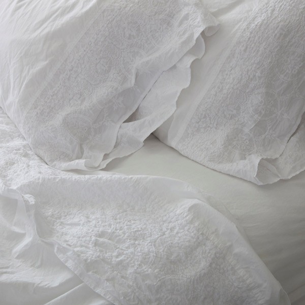 Rachel Ashwell Embroidered Hem Pillowcase Set