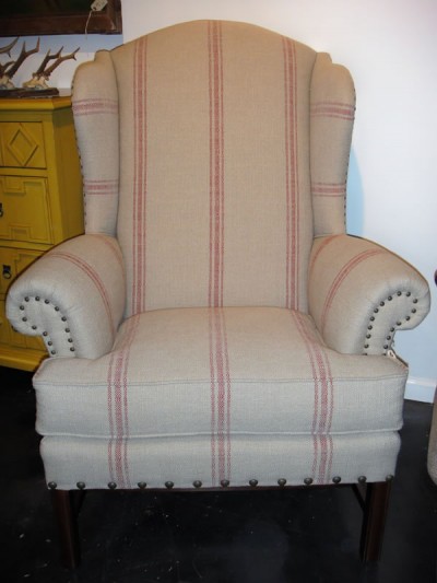 French Country Large Wing Back Chair