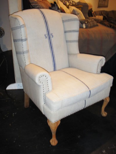 French Country Small Wingback Chair