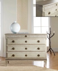 Modern History Large Gustavian 4-Drawer Commode