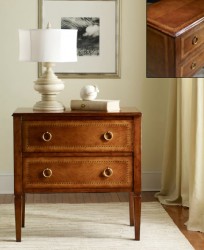 Modern History Two Drawer Fruitwood Commode