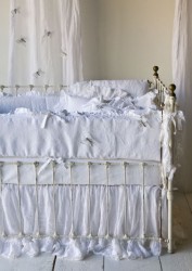 Bella Notte Whisper Linen Crib Dust Ruffle