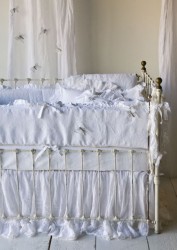 Bella Notte Whisper Linen Crib Dust Ruffle