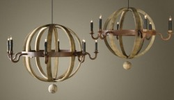 Wine Barrel Planet Chandelier
