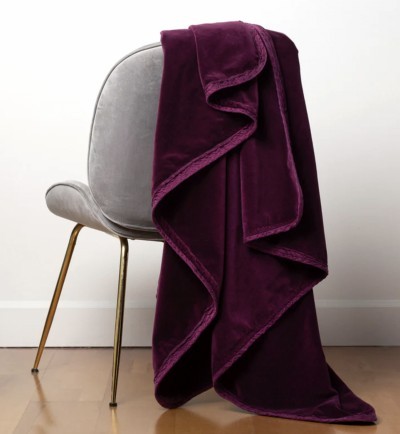 Harlow Throw Blanket in Fig