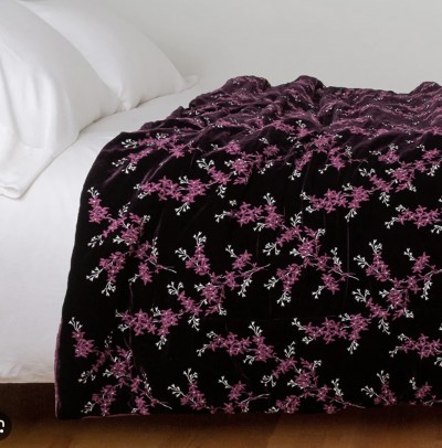 Lynette Bed End Throw Blanket in Fig